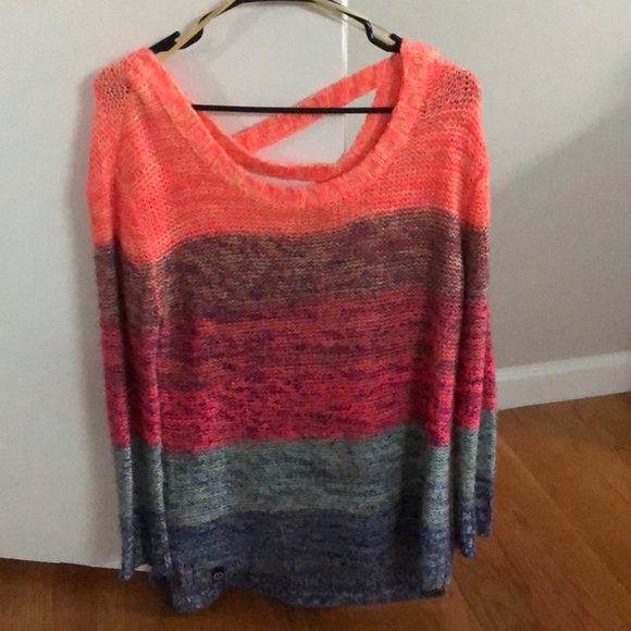 LA Hearts Oversized Sweater w/ cutout back - Picture 1 of 6